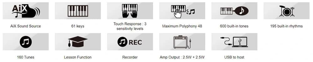 casio ct-x700 features