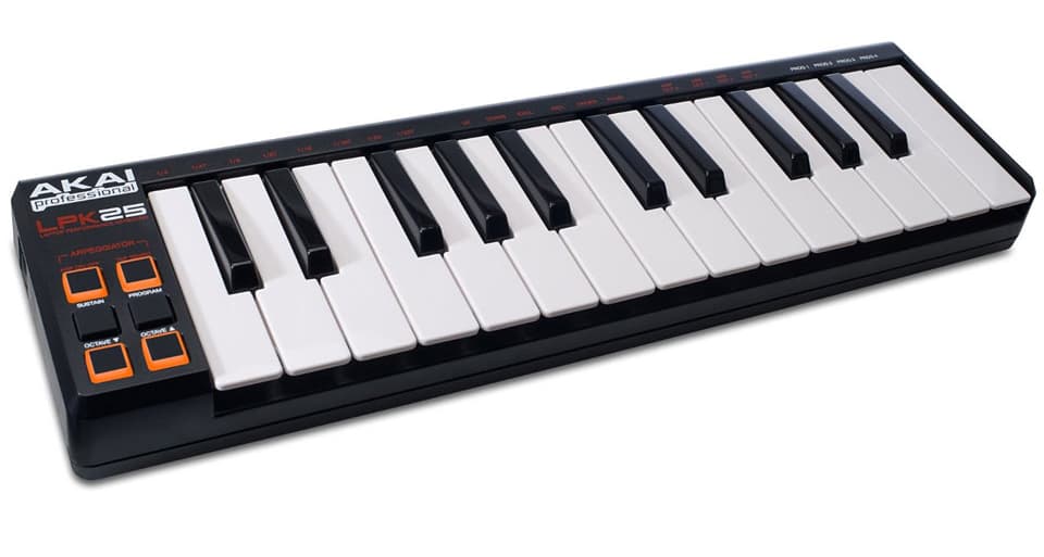 akai professional lpk25 midi keyboard